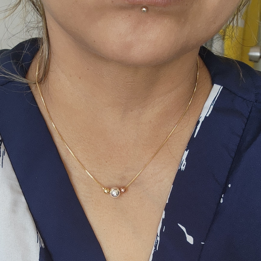 Three tone necklace
